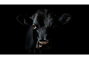 beef angus cow white background ai, an Animal Photo by pikepicture