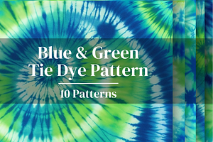 Blue & Green Tie-Dye Pattern