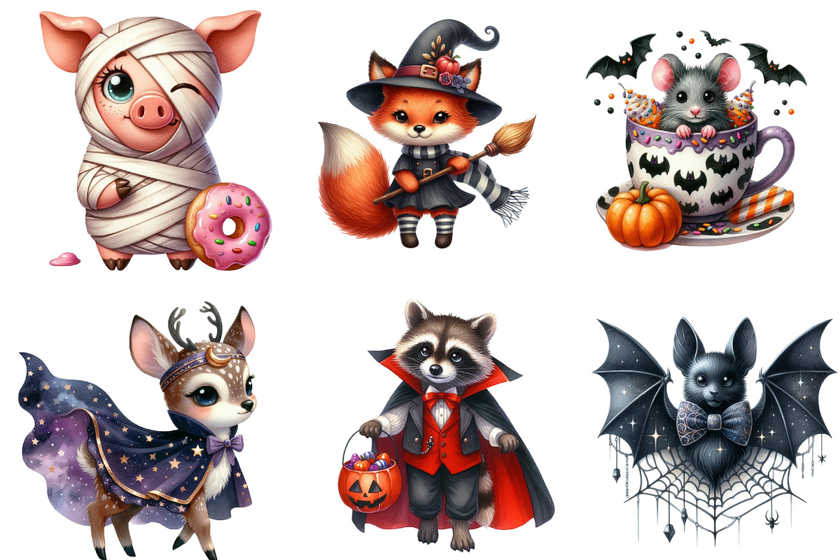 Halloween Animals Sublimation, an Illustration by DreamArtGraphic (Photo 4 of 5)