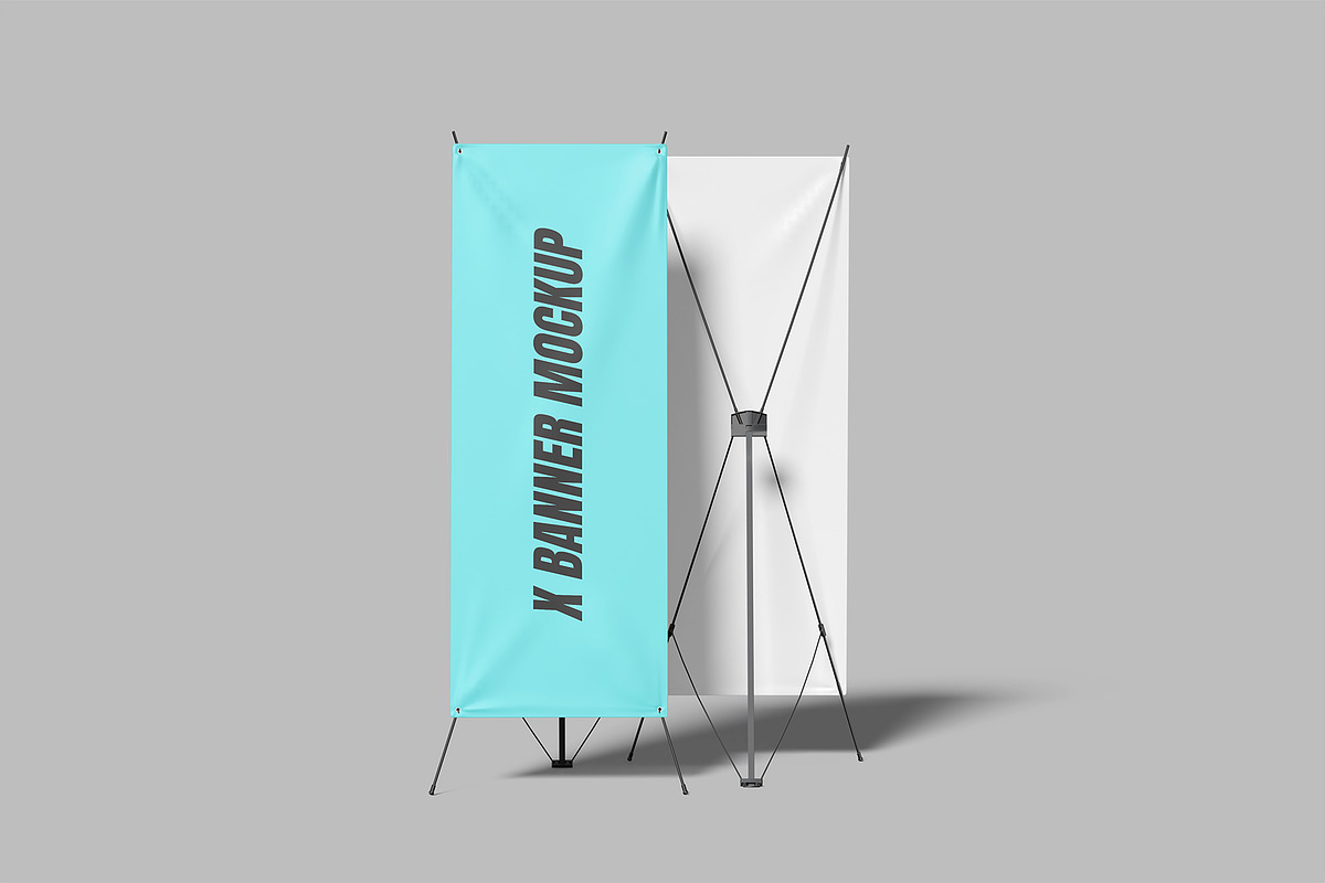 X Banner Mockup, an Advertising Mockup by Bangdastudio (Photo 2 of 4)