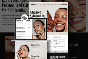 Beauty and Skincare Website Design