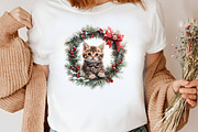 Cute Christmas Kitten Clipart, an Illustration by Canvas Craft (Thumbnail 6 of 7)