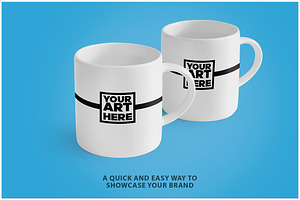 Two Mugs Mockup