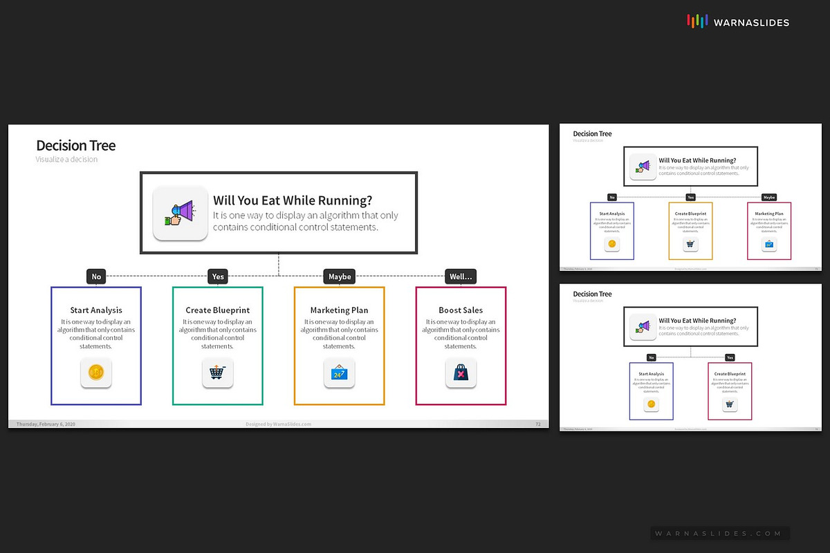 Decision Tree PowerPoint Templates, a Presentation Template by Warna Works (Photo 14 of 14)