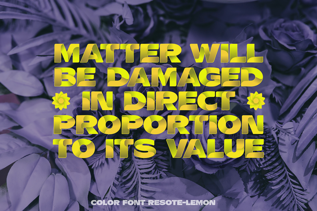 Color fonts ResotE-Fruits, a Font by glukfonts (Photo 9 of 9)