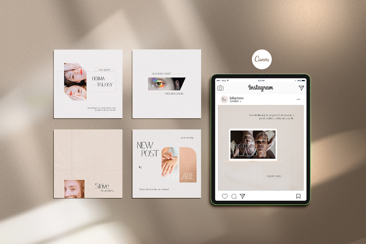 Allure Social Media Kit Canva, a Social Media Template by goodesign (Photo 1 of 14)