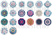 20 Watercolor Mandala Clipart, a Decorative Illustration by Pati Charm Studio (Thumbnail 2 of 8)