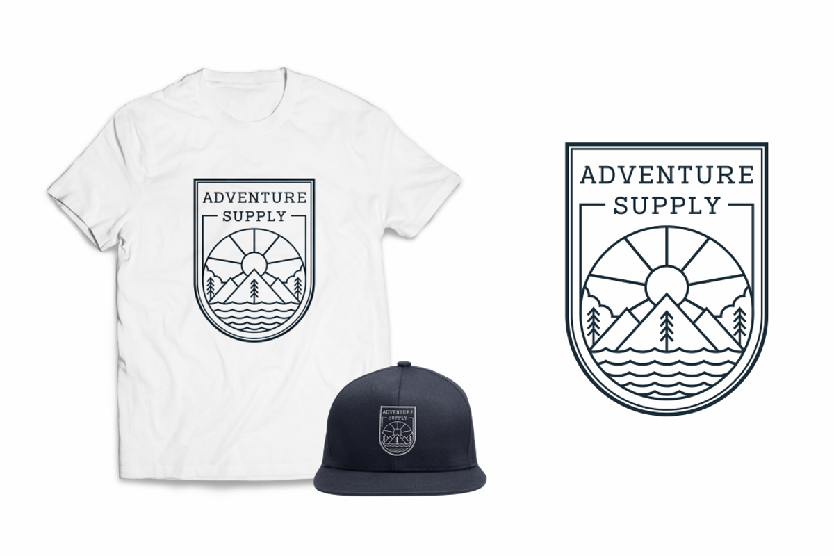 Adventure Line Art Logo Badge, a Branding & Logo Template by prasetyadavid (Photo 3 of 3)