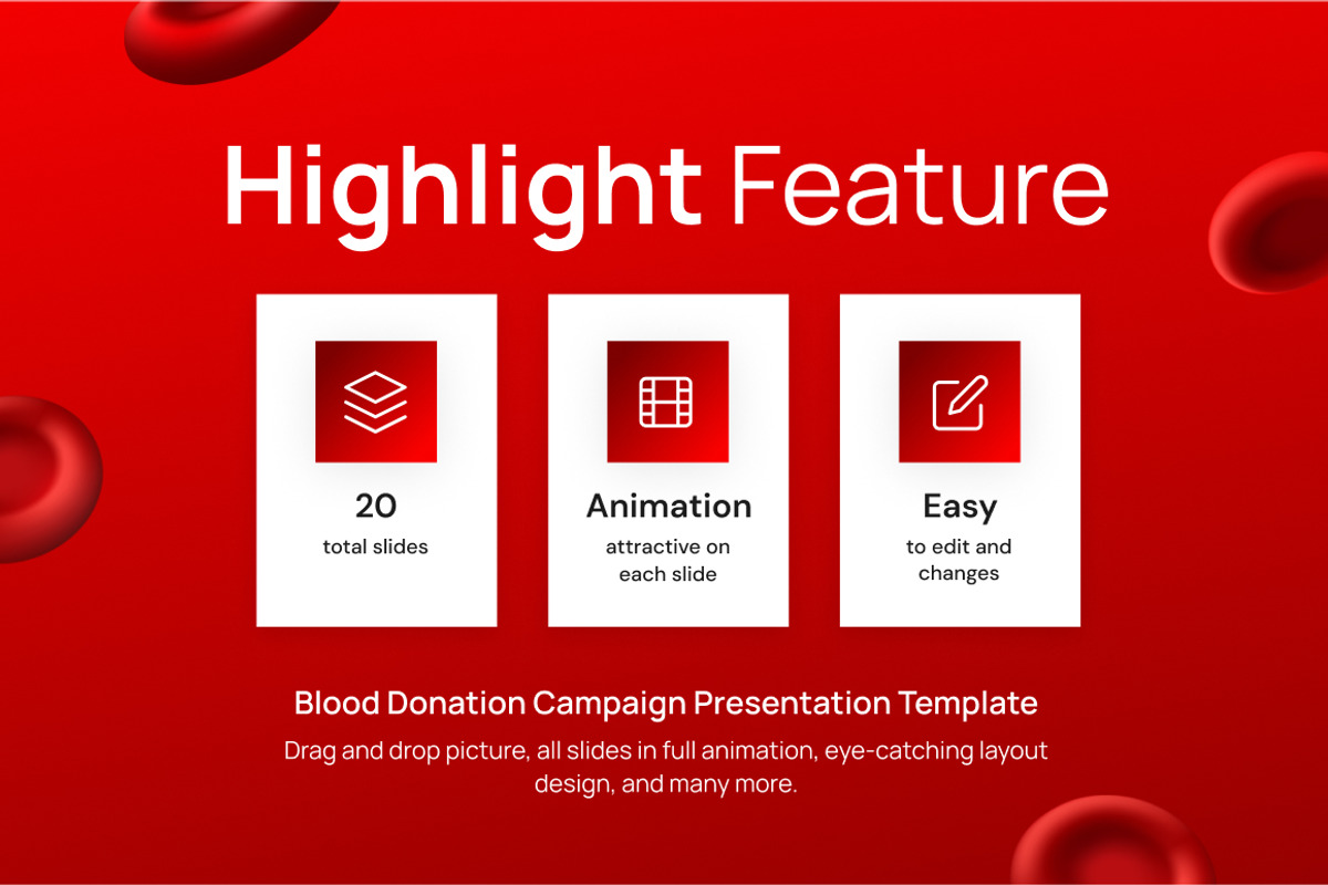 Blood Donation Campaign Google Slide, a Presentation Template by Loin Studio (Photo 2 of 4)