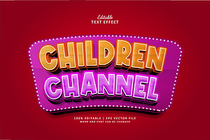 Text Effect Children Channel Game