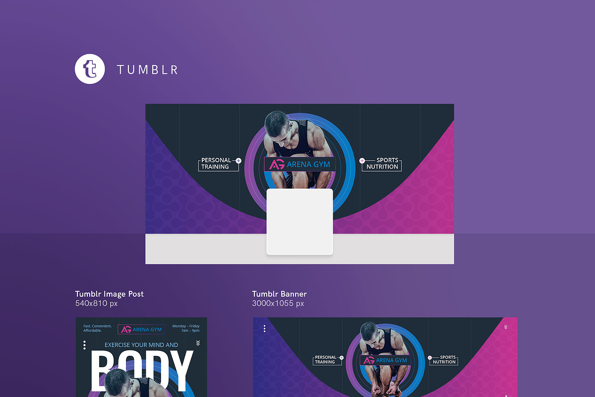 Social Media Pack | Gym Training, a Social Media Template by Amber Graphics (Photo 6 of 10)