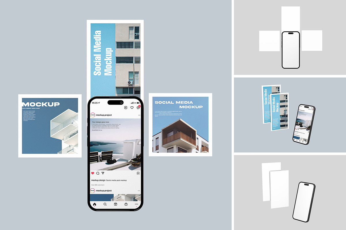 Realistic Social Media Mockup PSD, an Advertising Mockup by MA-KING_ART (Photo 1 of 3)