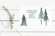 Watercolor Evergreen Trees Brush Set, a Brush Add-On by Chelsea Bromley (Thumbnail 6 of 6)