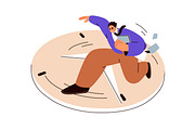 People jump over obstacles concept, a Person Illustration by Good Studio (Thumbnail 5 of 9)