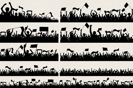 People Crowd Silhouettes