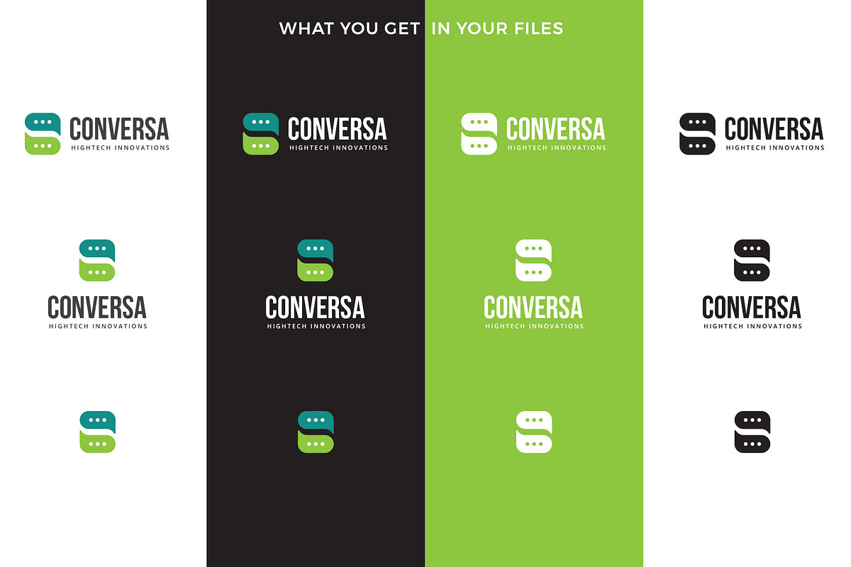 Conversa Chat Support Helpdesk Logo, a Branding & Logo Template by Tovarkovdesign (Photo 4 of 6)
