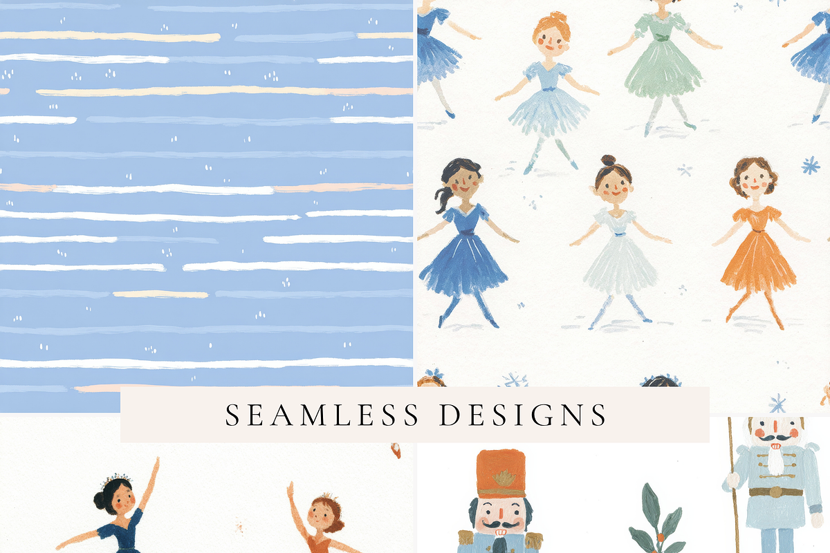 Blue Nutcracker Dreams Collection, an Illustration by Pati Paints (Photo 3 of 10)