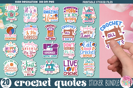 Crochet Quotes Sticker Bundle