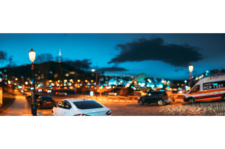 Panoramic Streetview Night Boke, an Abstract Photo by Our Amazing World