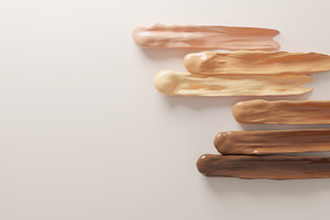 Liquid foundation with copy space