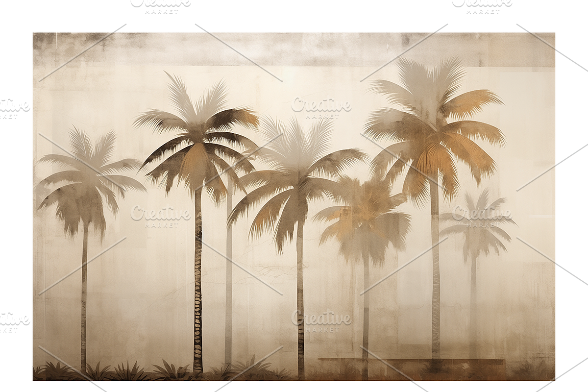 Palm Co · Peaceful Palm Tree Row, a Decorative Illustration by milatovar (Photo 5 of 16)