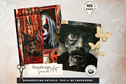 Vintage Dark Halloween Digital Paper, a Seasonal Illustration by ThatsDesignArt (Thumbnail 6 of 16)