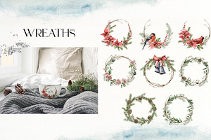 Watercolor Christmas Spirit Graphics