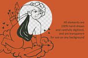 Valentine's Clipart: cupids & heart, a Seasonal Illustration by Elliko shop (Thumbnail 5 of 7)