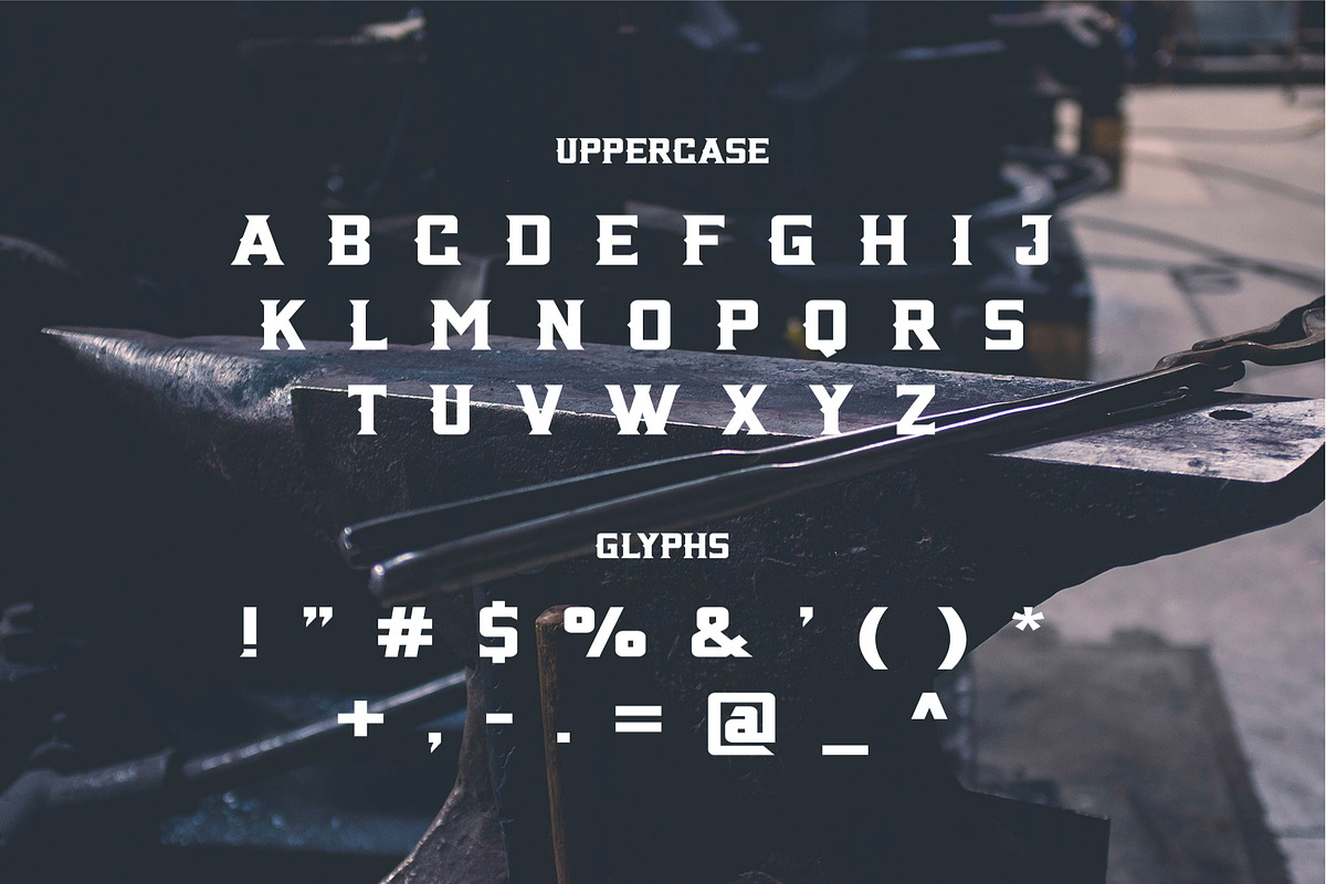Anvil | Hand Forged Serif, a Serif Font by Beveled Design Co. (Photo 8 of 14)