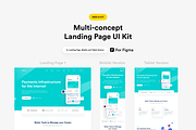 Multi-concept Landing page UI Kit