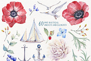 NAUTICAL SUMMER Watercolor set, an Illustration by Lemaris (Thumbnail 3 of 7)