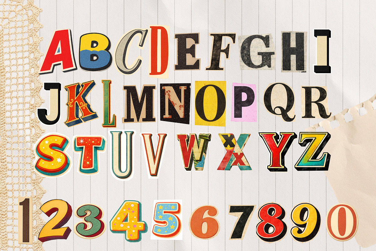Mixed Alphabet & Numbers Collection, an Object Graphic by DreamoraArt (Photo 10 of 10)