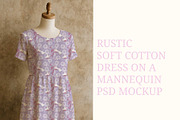 rustic cotton dress psd mockup, a Shirt Mockup by jenartstudio (Thumbnail 4 of 4)