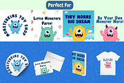 Monsterkins - Monster Display Font, a Handwritten Font by Wellscript Studio (Thumbnail 5 of 9)