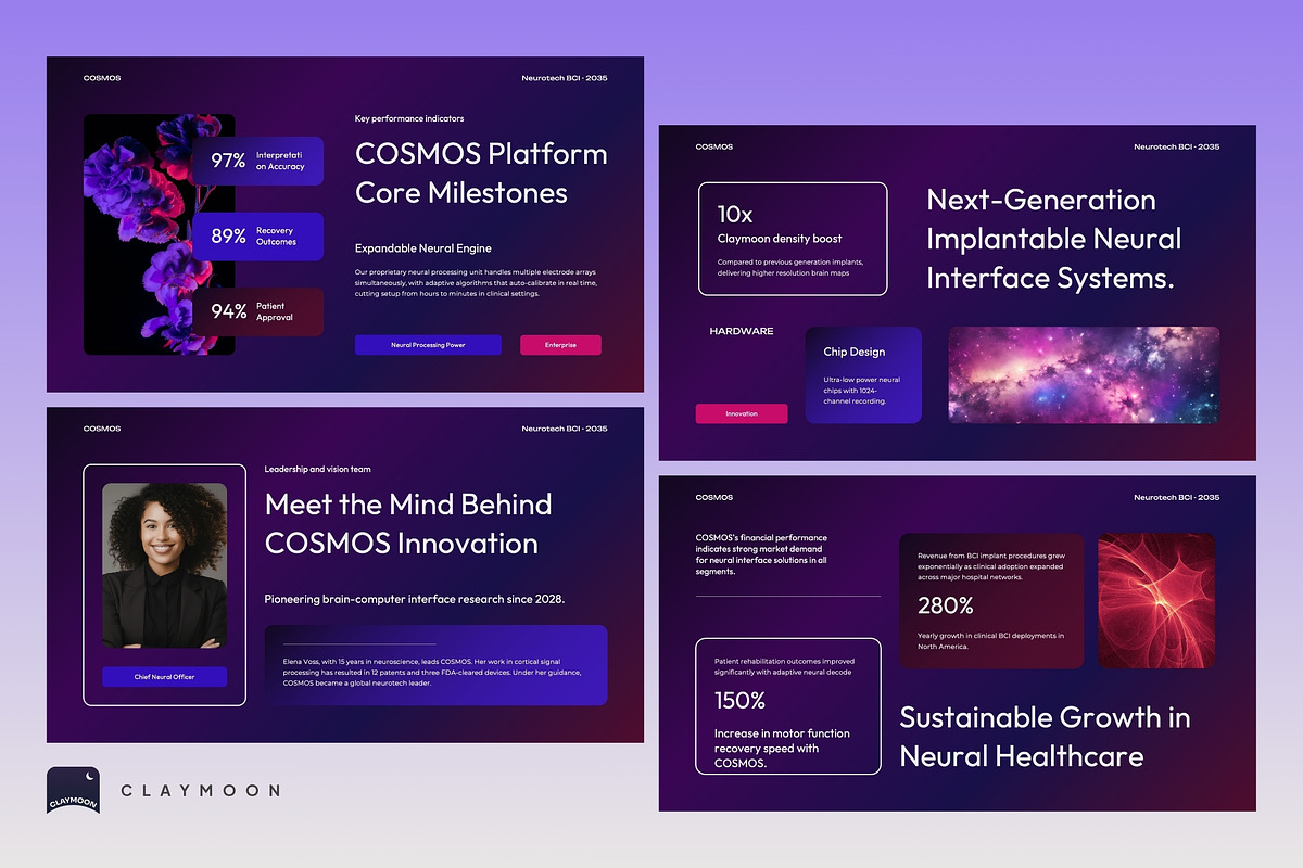 Neural Intelligence Platform, a Presentation Template by Claymoon Lab (Photo 6 of 7)