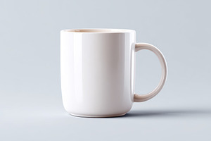 Minimalistic white ceramic mug, a Food & Drink Photo by AlyaAnd