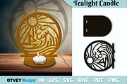 Beach Sunset Tealight Candle Holder, an Object Graphic by OTVEY DESIGN (Thumbnail 3 of 13)