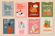 Cat stickers. Vector set. + Pattens., a Pattern Graphic by anna khramtsova (Thumbnail 9 of 14)