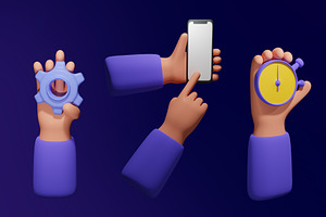 Hand Gesture 3d Illustration