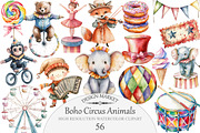 Boho Circus Animals, an Illustration by Design Market (Thumbnail 1 of 5)