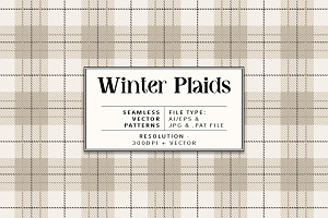 Winter Plaids Vector Patterns