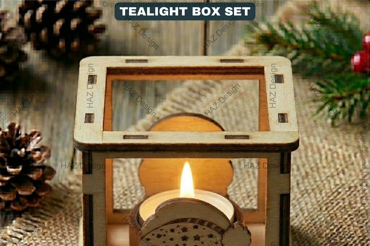 Lantern Laser Cut, Wooden Candles, a Graphic by AtacanDigital (Photo 2 of 5)
