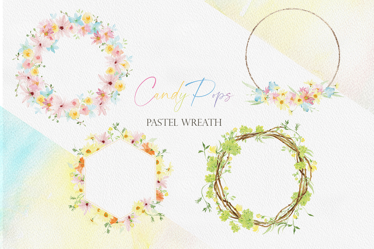 Pastel Spring Flowers - Candypops, an Illustration by Beigetime (Photo 5 of 8)