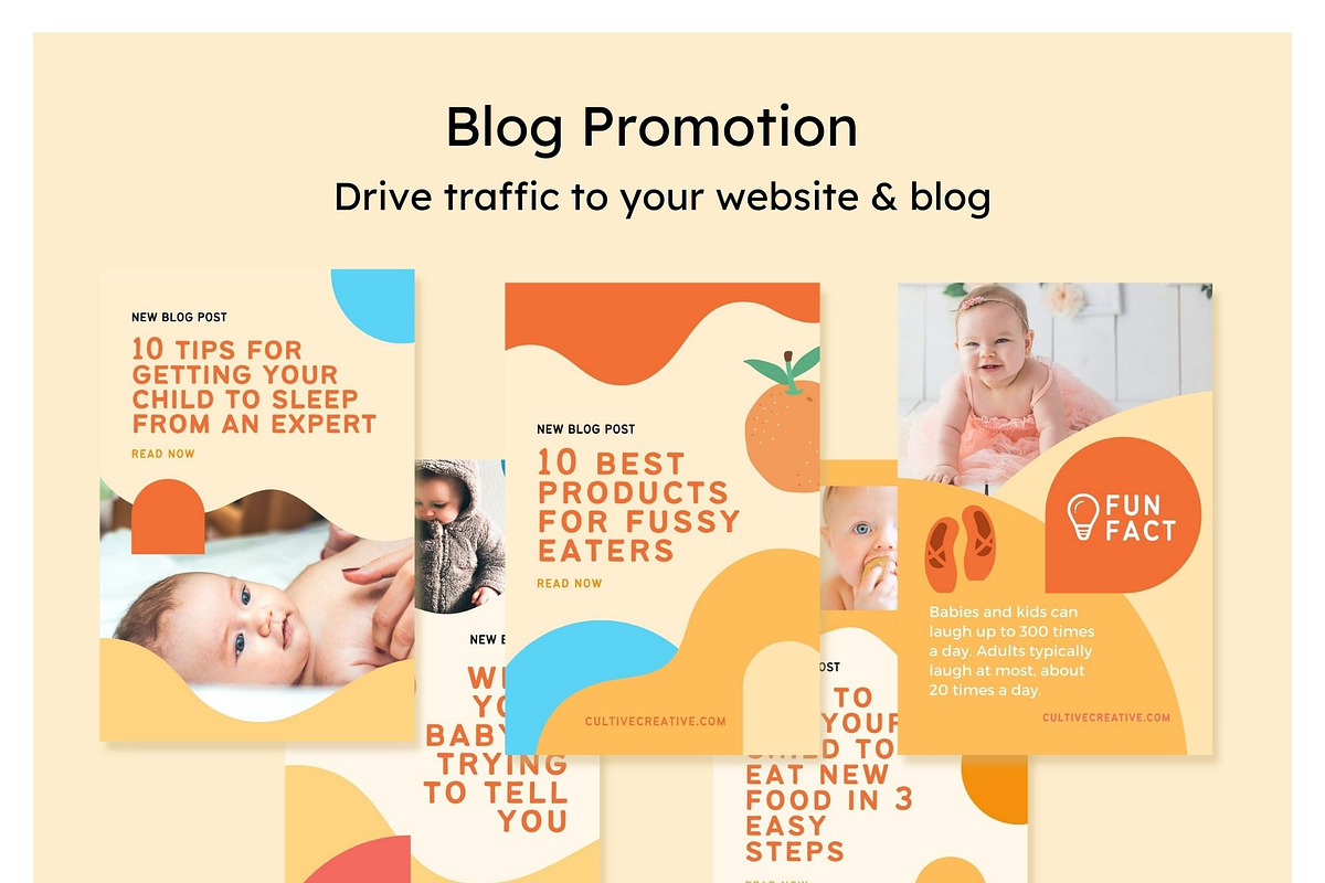 Kids Pinterest Canva Templates, a Social Media Template by Cultive Creative (Photo 9 of 12)