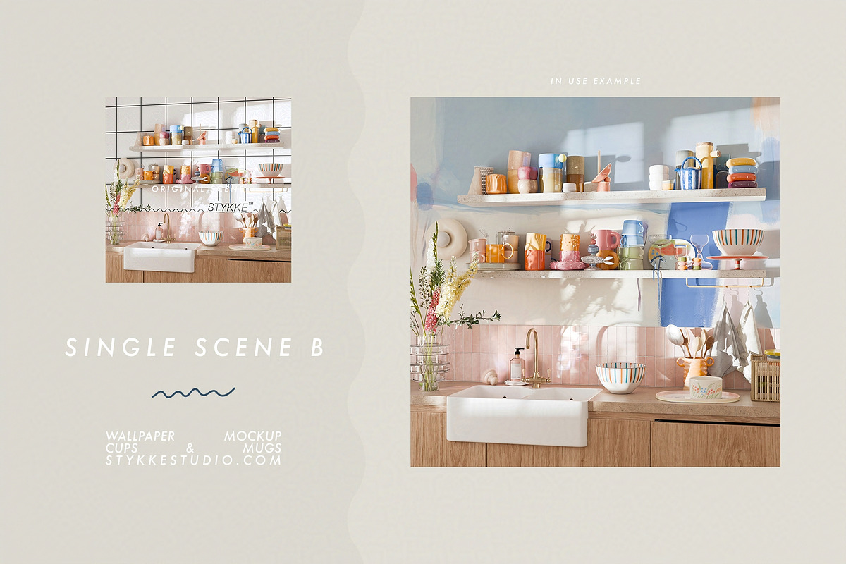 WALLPAPER MOCKUP | Kitchen Mockup, a Household Mockup by Stykke Studio (Photo 9 of 29)
