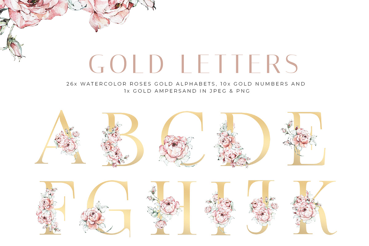 Watercolor Roses Clipart, an Illustration by WalaPalette (Photo 5 of 11)