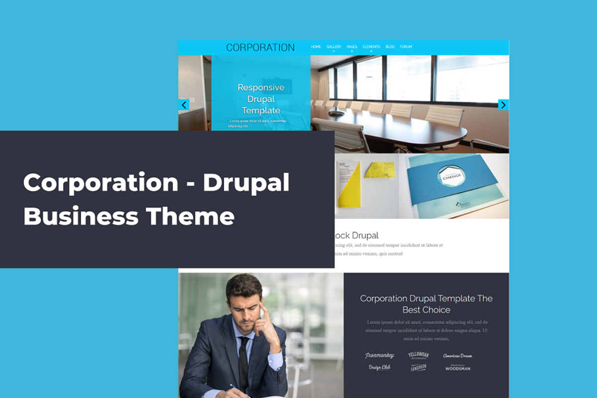 Corporation - Drupal business theme, a Websites & App Template by Ordasoft (Photo 1 of 3)