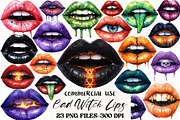 Halloween Bad Witch Lips Clipart, an Illustration by Craft Nest (Thumbnail 1 of 6)
