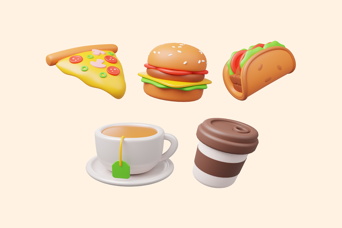 Food and Drink 3D Icon Pack, a Food & Drink 3D Model by Creative Perspective (Photo 5 of 6)