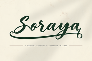 Soraya – Flowing Script Typeface
